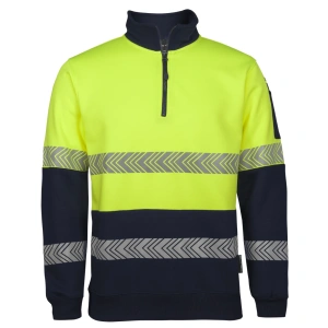 JB's Hi Vis ½ Zip Segmented Tape Fleecy