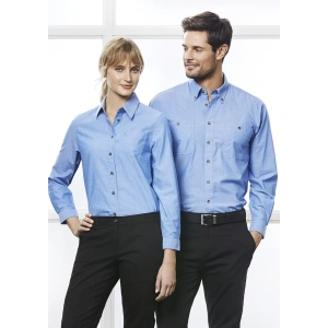 Womens Chambray Long Sleeve Shirt