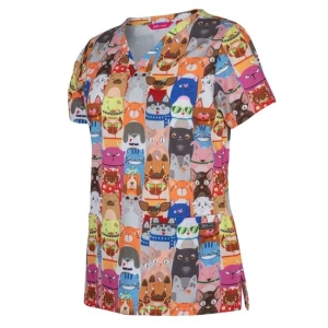 JB's Ladies Scrub Top Printed