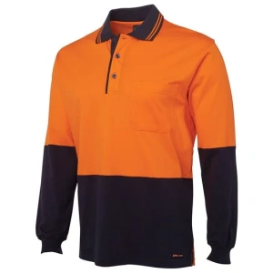 JB's Hi Vis L/S Cotton Polo