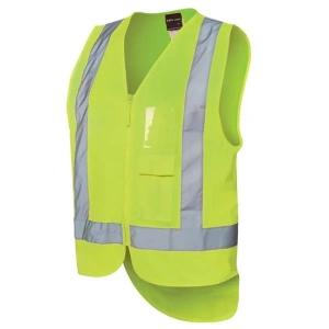 JB's Hi Vis Zip Drop Tail H Pattern (D+N) Vest