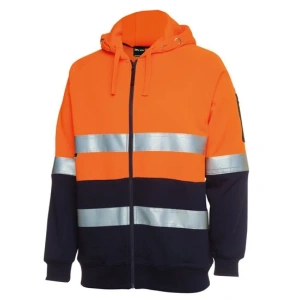 JB's Hi Vis (D+N) Full Zip Fleecy Hoodie