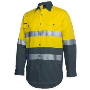 JB's Hi Vis L/S (D+N) 150G Work Shirt