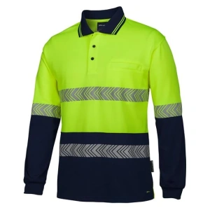 JB's Hi Vis L/S Segmented Tape Polo