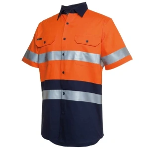 JB'S Hi Vis S/S (D+N) 190G Work Shirt
