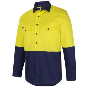 JB'S Hi Vis L/S Stretch Work Shirt