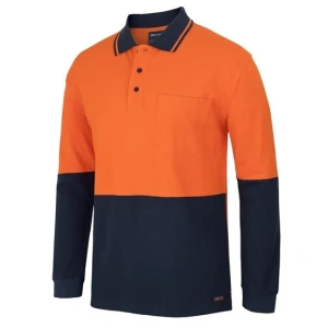 JB's Hi Vis L/S Cotton Pique Trad Polo