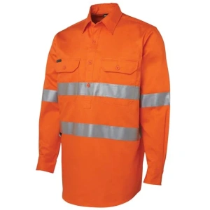 JB's Hi Vis (D+N) Close Front L/S 190g Work Shirt