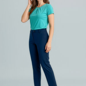 Womens Cool Stretch Slim Leg Pant Navy