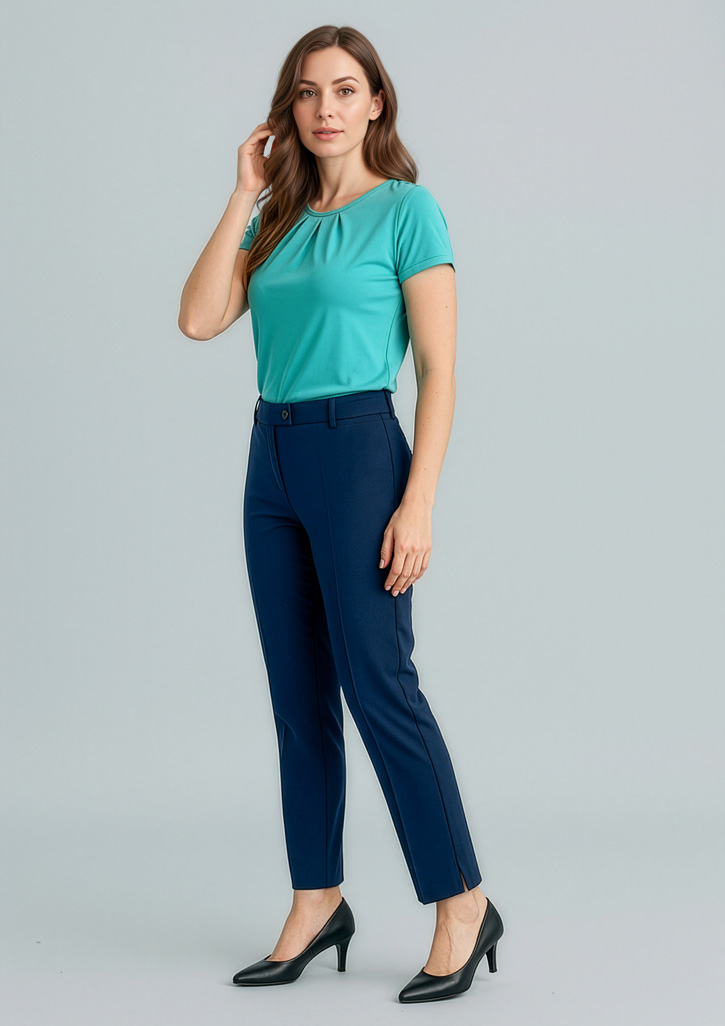 Womens Cool Stretch Slim Leg Pant Navy