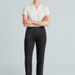 Womens Cool Stretch Bandless Slim Leg Pant Black