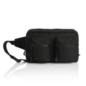 Recycled Double Waist Bag BLACK