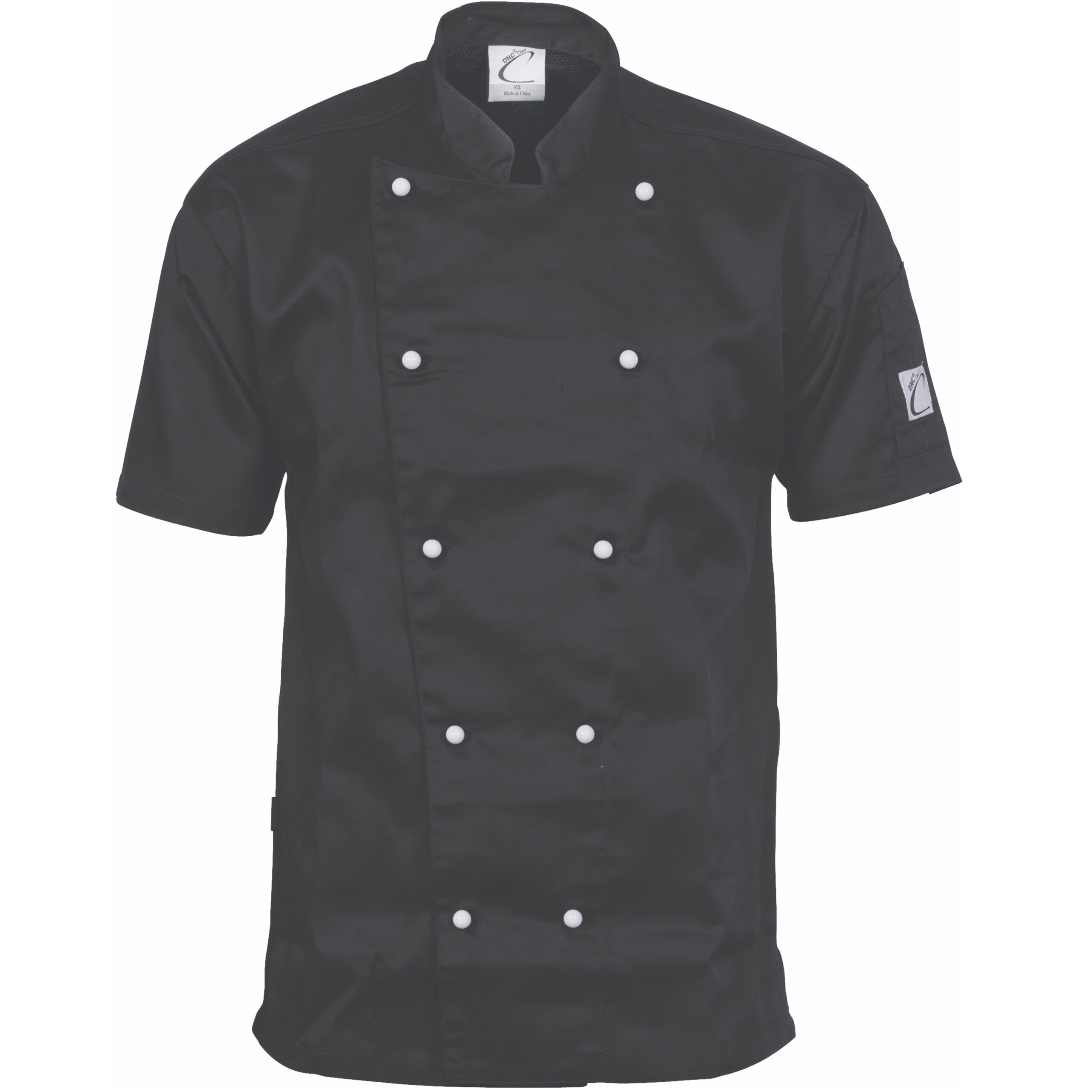 Traditional Chef Jacket - Short Sleeve Black Traditional Chef Jacket - Short Sleeve Black