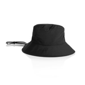 Nylon Wide Brim Bucket Hat BLACK