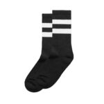 Relax Stripe Socks (2 Pairs) BLACK/WHITE