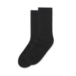 Knit Socks (2 Pairs) BLACK