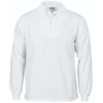 V-Neck Food Industry Jerkin - Long Sleeve White