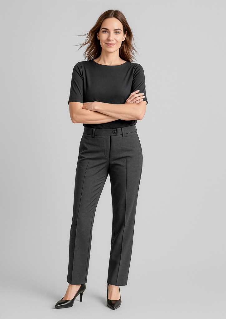 Womens Comfort Wool Stretch Relaxed Pant Charcoal