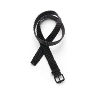 Braided Leather Belt BLACK