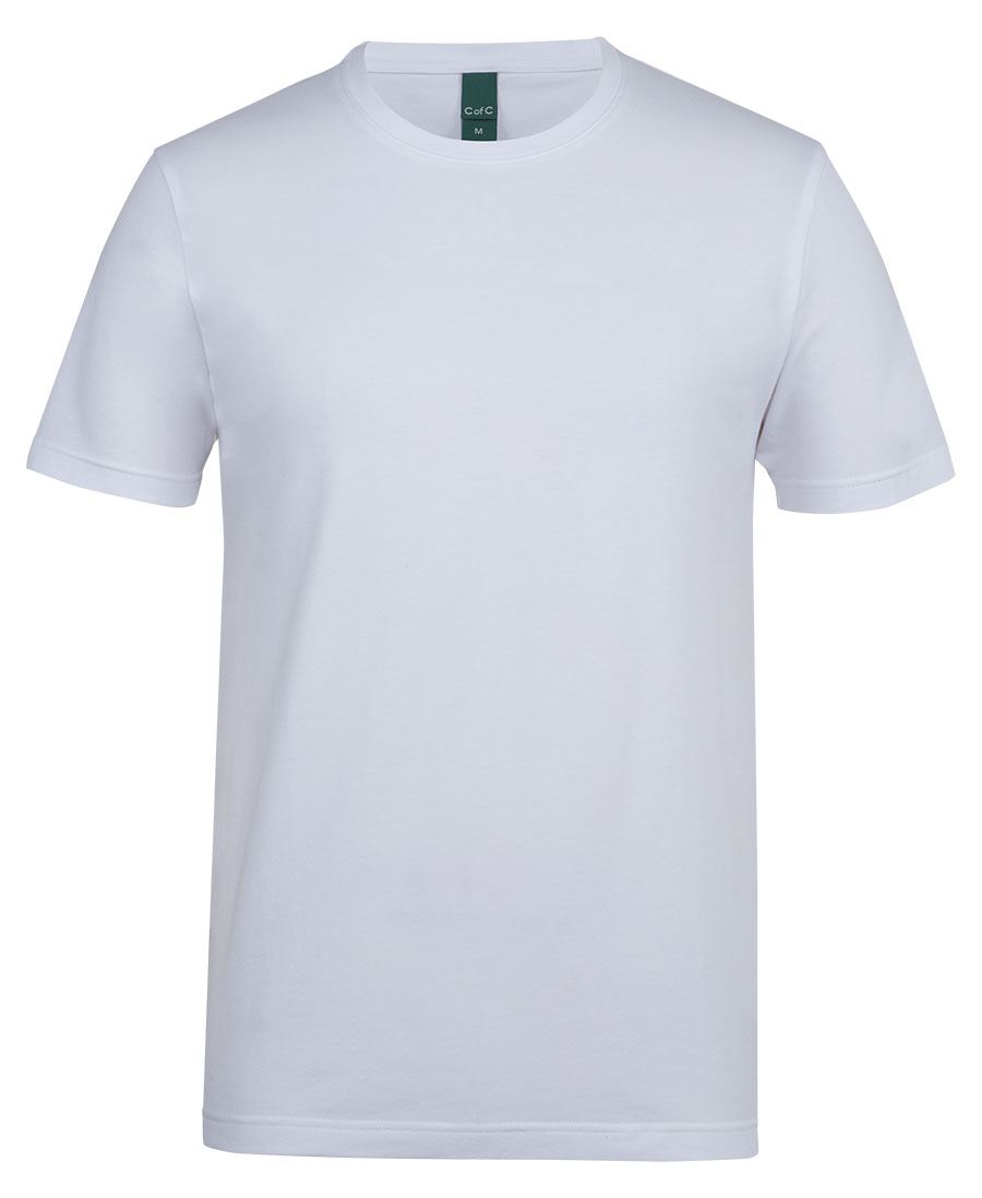 C of C Cotton S/S Stretch Tee White