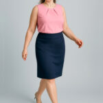 Womens Cool Stretch Relaxed Fit Lined Skirt Navy