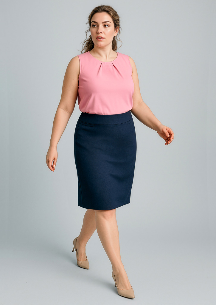 Womens Cool Stretch Relaxed Fit Lined Skirt Navy Womens Cool Stretch Relaxed Fit Lined Skirt Navy