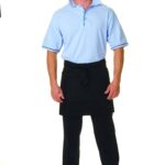 P/C Short Apron With Pocket Black