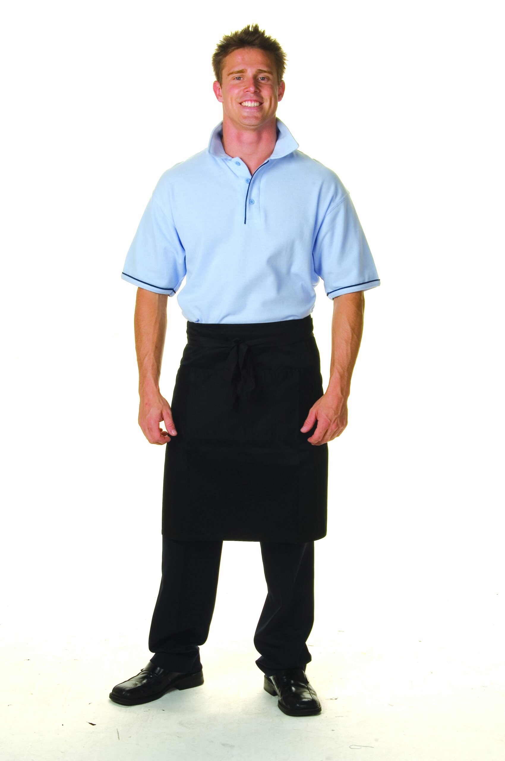 P/C Half Apron With Pocket Black P/C Half Apron With Pocket Black