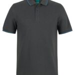 C of C Classic Polo Gunmetal/Aqua