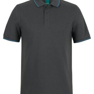 C of C Classic Polo Gunmetal/Aqua
