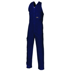 Cotton Drill Action Back Overall Navy