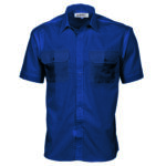 Polyester Cotton Work Shirt - Short Sleeve Navy