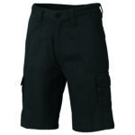 Cotton Drill Cargo Shorts Black