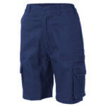 Ladies Cotton Drill Cargo Shorts Navy