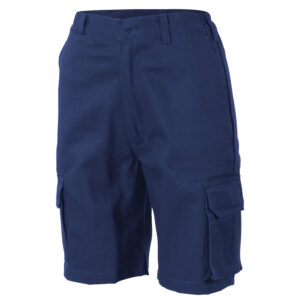 Ladies Cotton Drill Cargo Shorts Navy