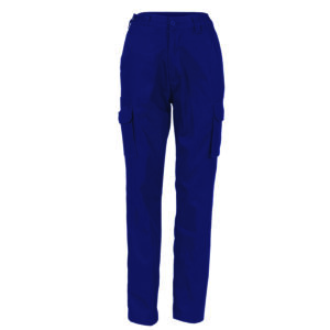 Ladies Cotton Drill Cargo Pants Navy
