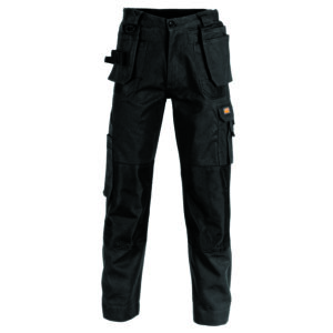Duratex Cotton Duck Weave Tradies Cargo Pants with twin holster tool pocket - knee pads not included Black
