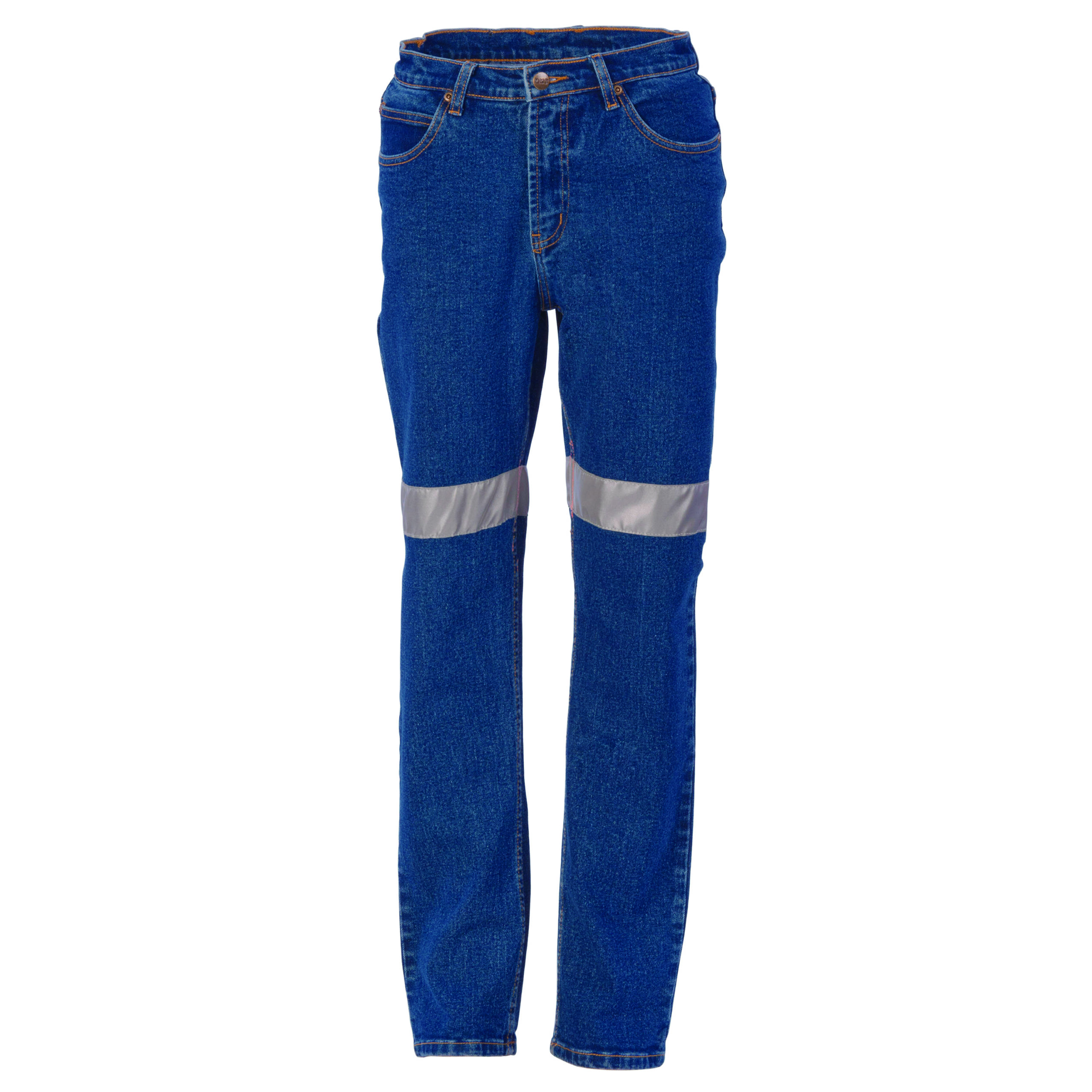 Ladies Taped Denim Stretch Jeans CSR R/Tape Blue