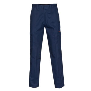 Middle Weight Cotton Double Slant Cargo Pants Navy