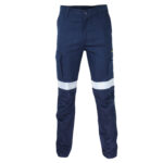 SlimFlex Cushioned Knee Pads Segment Taped Cargo Pants. Navy