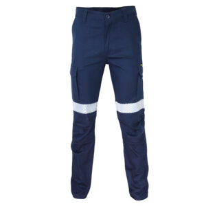 SlimFlex Cushioned Knee Pads Segment Taped Cargo Pants. Navy
