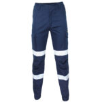 SlimFlex Cushioned Knee Pads Bio-Motion Segment Taped Cargo pants Navy