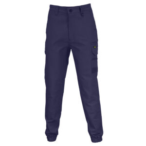 SlimFlex Tradie Cargo Pants- Elastic Cuffs Navy