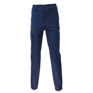SlimFlex Cargo Pants- Elastic Cuffs Navy