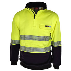 HiVis 1/2 Zip FR  HRC2 D/N Jumper Yellow/Navy