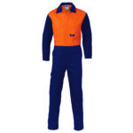 Patron Saint® Flame Retardant Two Tone Drill Overall Orange/Navy