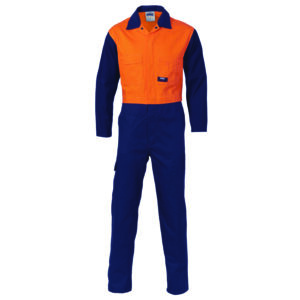 Patron Saint® Flame Retardant Two Tone Drill Overall Orange/Navy