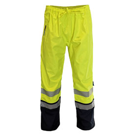 HiVis FR & HRC2 D/N Rain Pants Yellow/Navy