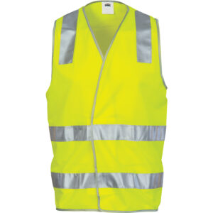 Day/Night Safety Vest with Hoop & Shoulder Generic R/Tape Yellow