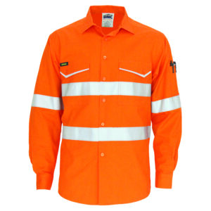 RipStop Cotton Cool Shirt with CSR Reflective Tape, L/S Orange